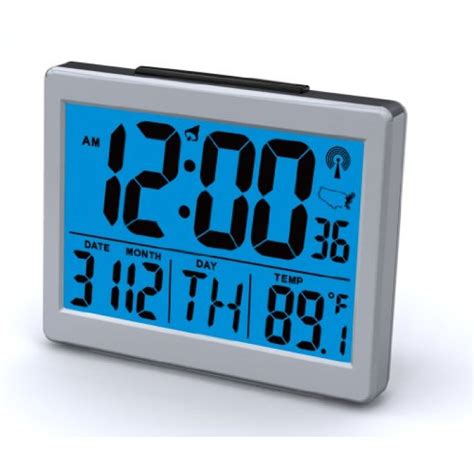 GeeksHive: Atomic Desk or Bedroom Alarm Clock, 1.5" numbers, Blue ...