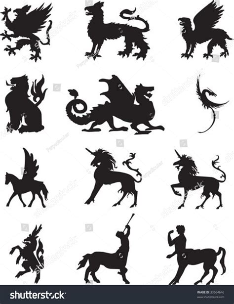 Mythological Symbols Stock Vector Illustration 33564646 : Shutterstock