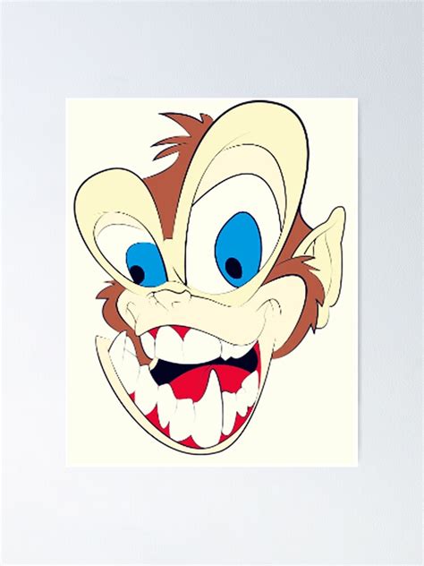 "crayze monkey with big teeth" Poster for Sale by paca-art | Redbubble