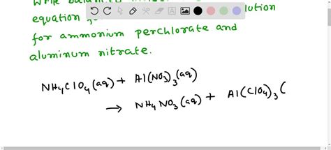 SOLVED: Write the balanced chemical equation showing the reaction that takes place when Aluminum ...