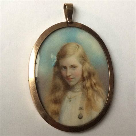 Antique Edwardian Miniature Portrait Pendant — Jewellery Discovery