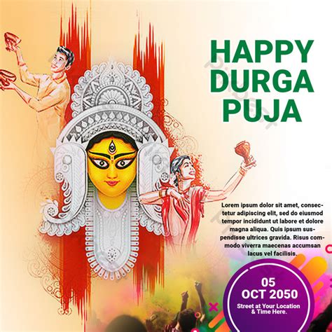 Durga Puja Poster Design | PSD Free Download - Pikbest