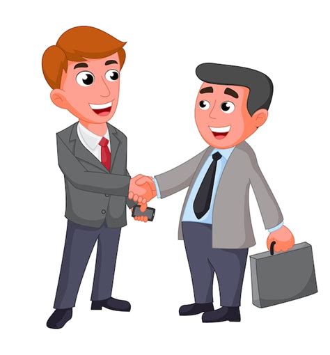 Premium Vector | Two businessman, shaking hands