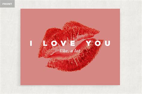 Printable "I Love You" Card Template ~ Stationery Templates on Creative Market