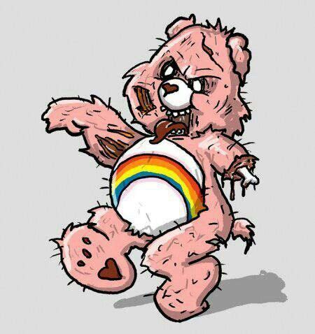 Care bear zombie … | Zombie cartoon, Scary art, Bear drawing