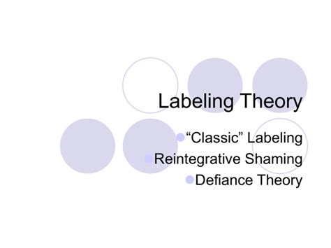 Labeling Theory