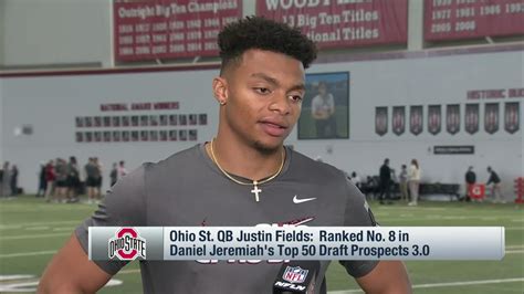 Ohio State QB Justin Fields evaluates his pro day workout