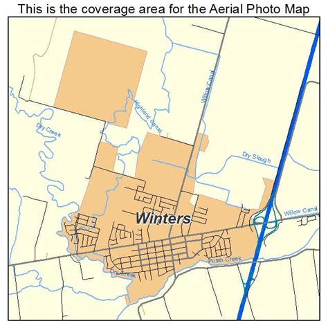 Aerial Photography Map of Winters, CA California