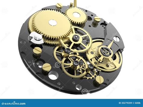 Clock mechanism stock illustration. Image of mechanics - 35279209