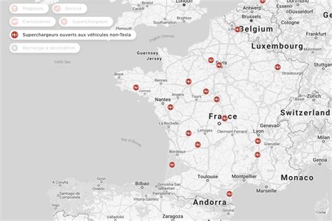 Tesla superchargers open to all: map of France and prices - Ace Mind