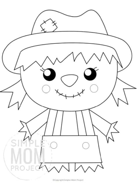 Simple Scarecrow Clip Art Black And White