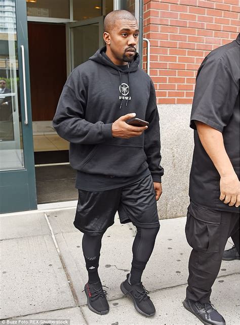 Kanye West Steps Out in Black/Red adidas Yeezy Boost 350 | Nice Kicks