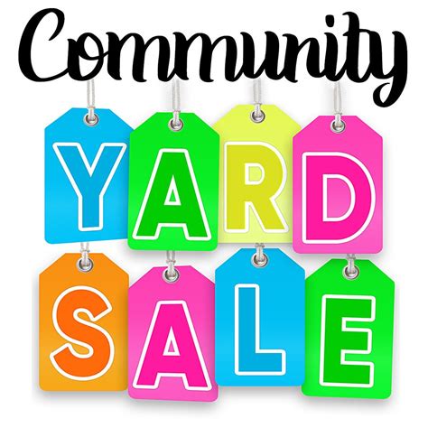 Colorful Yard Sale Tags for Community Garage Sale