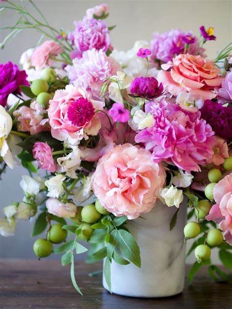 Garden Series: Peony and Walnut Centerpiece | Spring flower arrangements, Spring flower ...