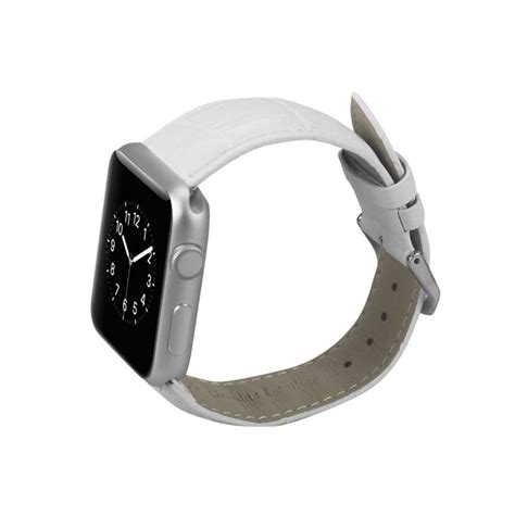 Genuine White Leather Apple Watch Band Without Adapters - Trusty Gizmo