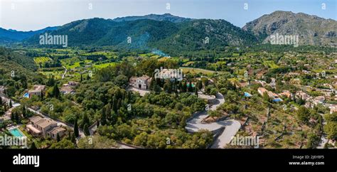 Aerial view of Pollenca, Mallorca, Spain Stock Photo - Alamy