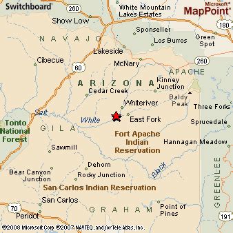 Where is Fort Apache, Arizona? see area map & more