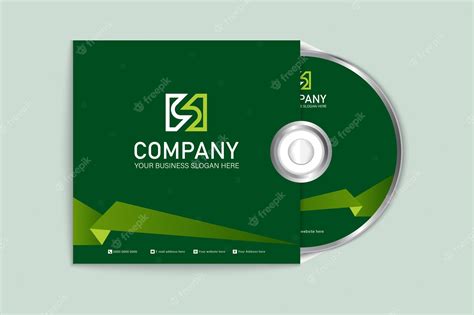 Premium Vector | CD cover and label template design in flat style