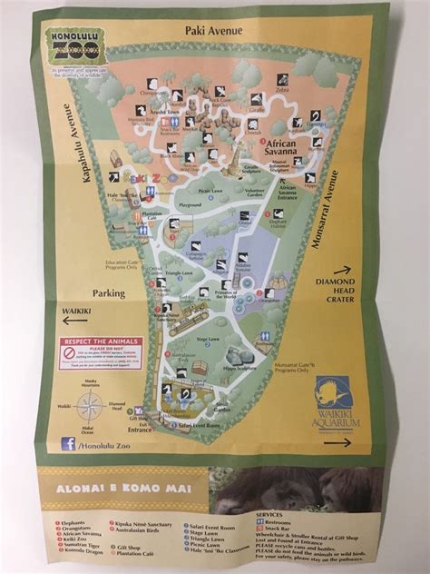 Honolulu Zoo Map