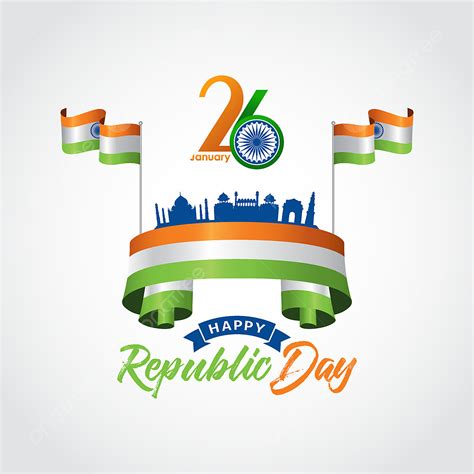 Indian Republic Day Vector Hd PNG Images, Indian Republic Day 26 January, Flag Of India, India ...