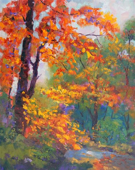 of Colour: Amber Glow, Autumn trees oil painting - work in progress | Mandala çizimi, Resim ...