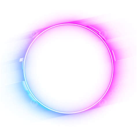 Pink Blue Neon Border Cyber Circle Frame, Neon, Neon Border, Border PNG Transparent Clipart ...