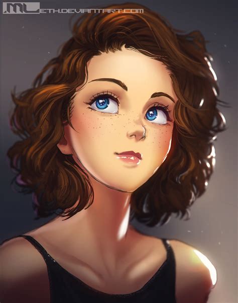 Brooke portrait, Mathias Leth on ArtStation at https://www.artstation.com/artwork/XlxwD Brown ...