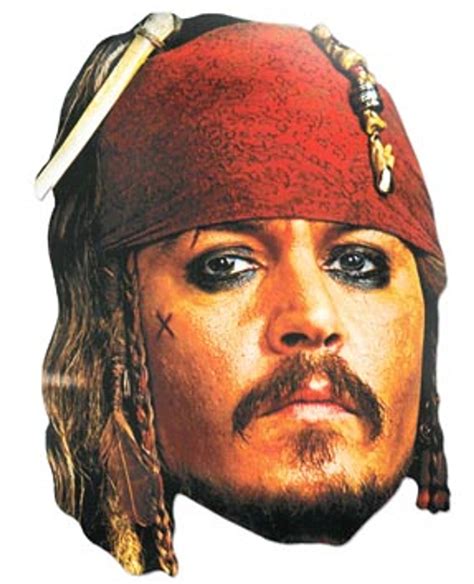 Captain Jack Sparrow Face Mask (Johnny Depp) (SSF0064) buy Star Face ...