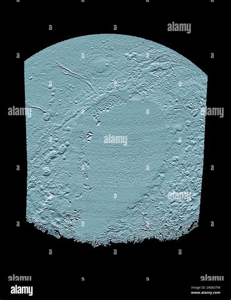 Sputnik Planum region of Pluto, New Horizons image. Shaded relief view of the region surrounding ...