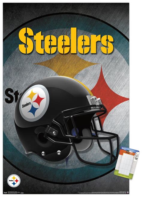 NFL Pittsburgh Steelers - Helmet 16 Wall Poster, 22.375" x 34 ...