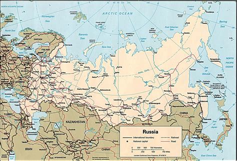 Russia On The Map Of The World - Map