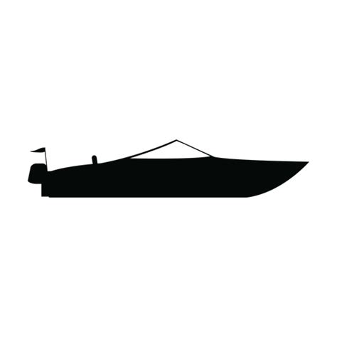 Police Patrol Boat Silhouette - Transparent PNG & SVG Vector File