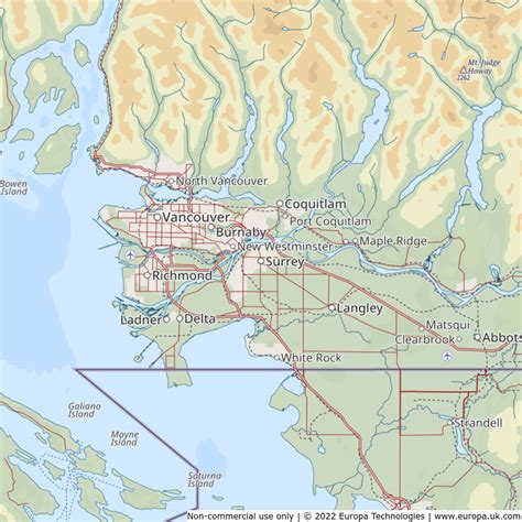 Map of Surrey, Canada | Global 1000 Atlas