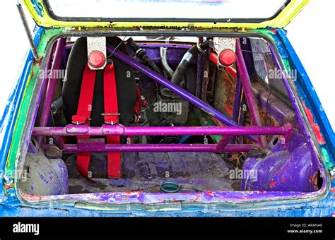 Roll cage in rally car Stock Photo - Alamy