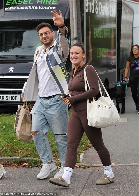 Ellie Leach cuts a casual figure in a brown tracksuit as she leaves ...