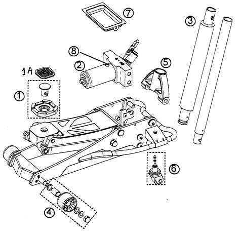 2 Ton Floor Jack Parts Diagram