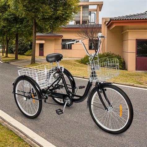 Zimtown Adult Tricycle 7 Speed, Blue Trike Cruise Bike, with Large ...