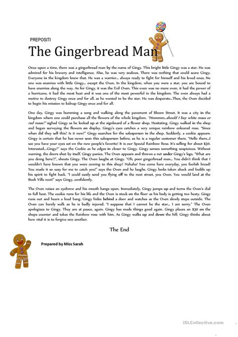 Free Printable Version Of The Gingerbread Man Story - Free Printable