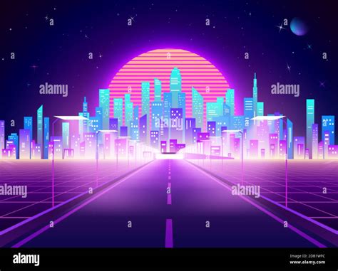 Cyberpunk color for night street Stock Vector Images - Alamy