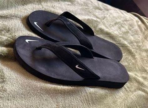 Nike Flip Flops Black Size 12 - $25 - From Heidi