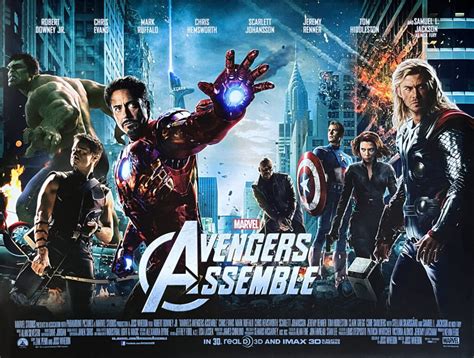 Original Avengers Assemble Movie Poster - Thor - Hulk - Iron Man - Marvel