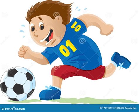 Kid playing Soccer stock vector. Illustration of sport - 17219657