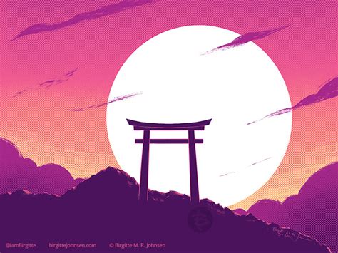 Torii gate | Birgitte M. R. Johnsen Illustration & Design