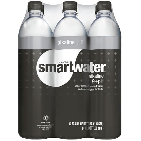 smartwater alkaline Bottles, 33.8 fl oz, 6 Pack - Walmart.com