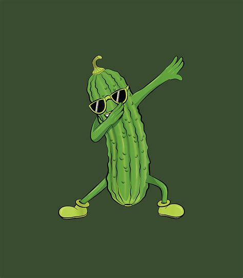 Dabbing Pickle Dancing Cucumber lover Funny Digital Art by Negan Kyannah - Pixels