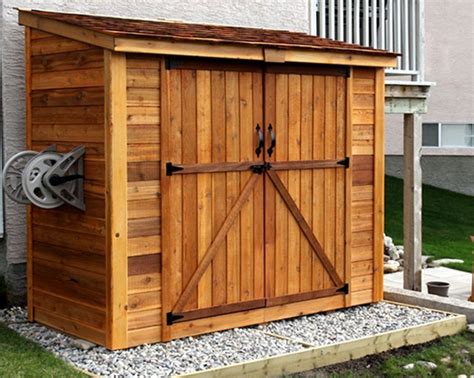 8 ft. W x 4 ft. D Double Door Cedar Wood Storage Shed | Outdoor sheds, Building a shed, Backyard ...