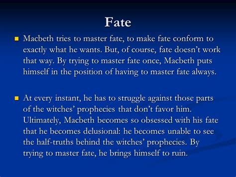 Fate and Freewill in Macbeth