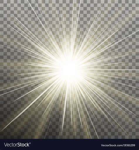 Glow light burst effect on transparent background Vector Image