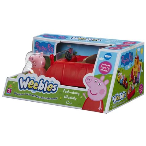 Peppa Pig Weebles toys Push-Along Wobbily Car - Character Toys