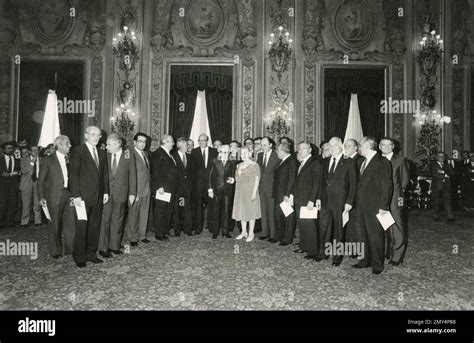 Group photo of politicians of Craxi's Government with Sandro Pertini ...